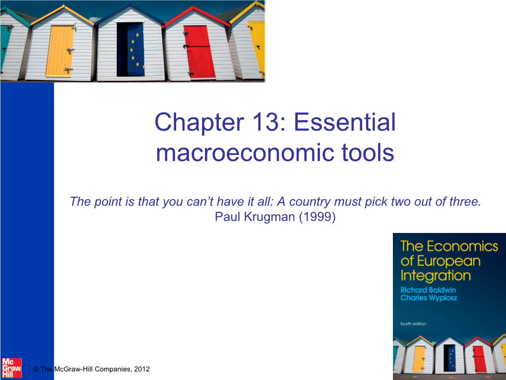 Chapter 13: Essential Macroeconomic Tools