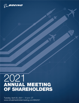 2021 Annual Meeting of Shareholders