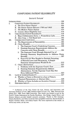 Confusing Patent Eligibility