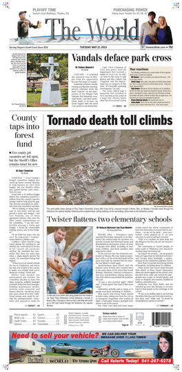 Tornado Death Toll Climbs Taps Into Forest Fund