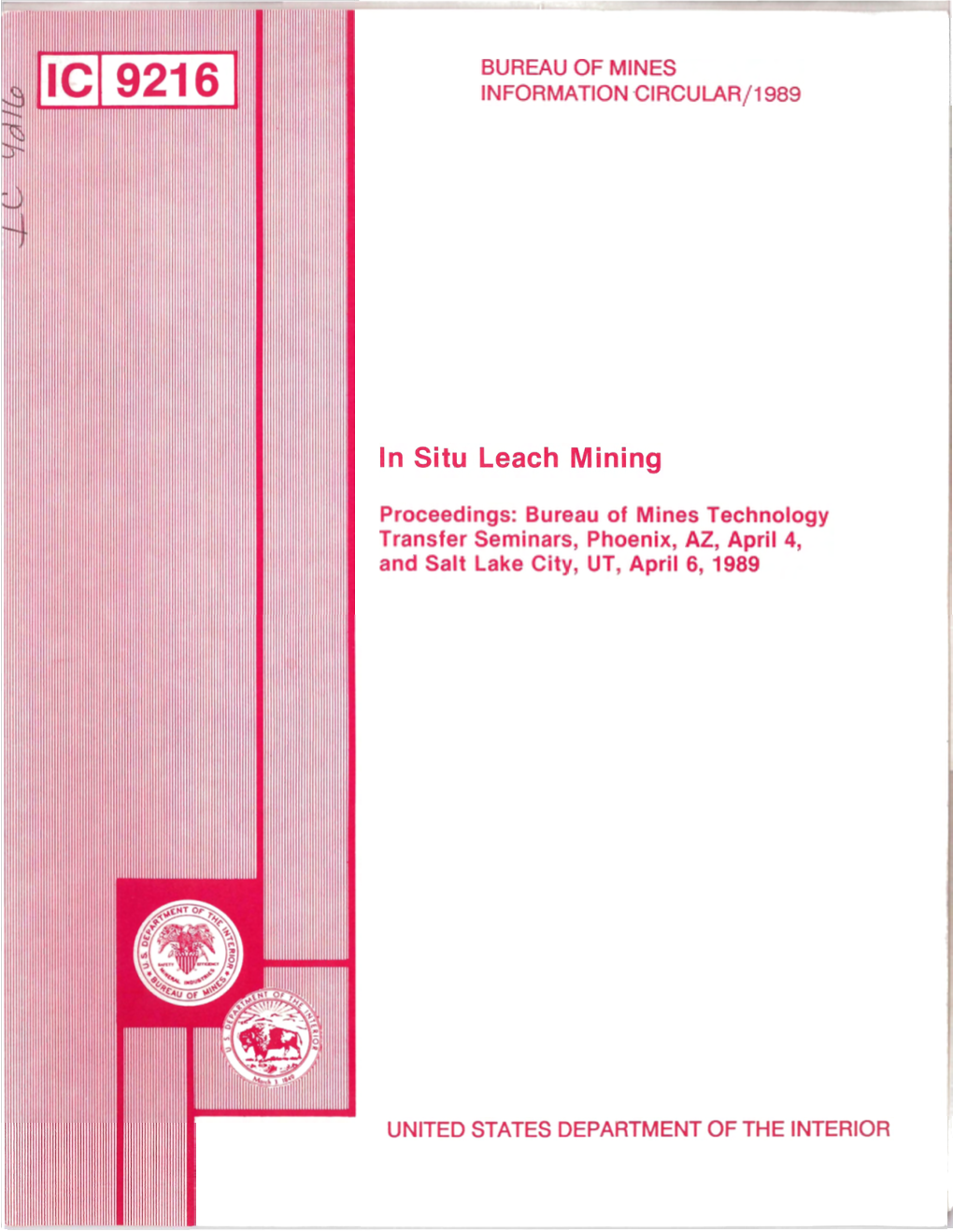 In Situ Leach Mining Proceedings