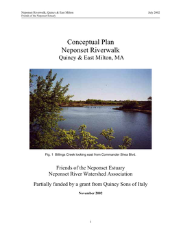 Quincy Riverwalk Conceptual Plan 2002