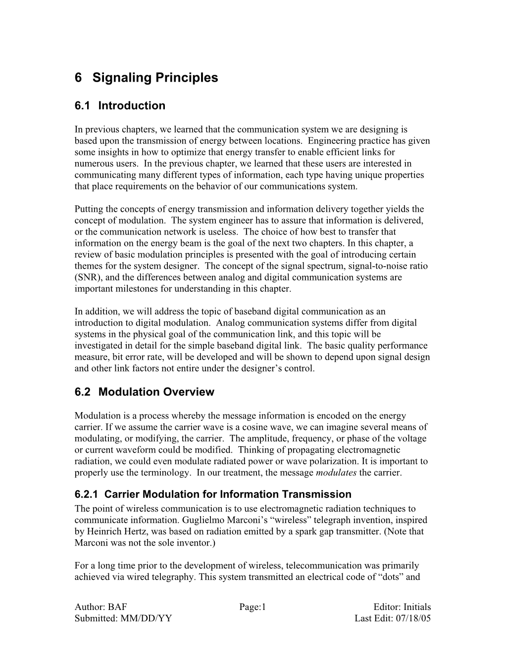 Introduction to Wireless Systems I