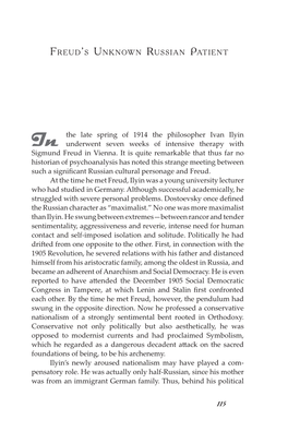 In the Late Spring of 1914 the Philosopher Ivan Ilyin
