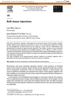 10 Soft Tissue Injections