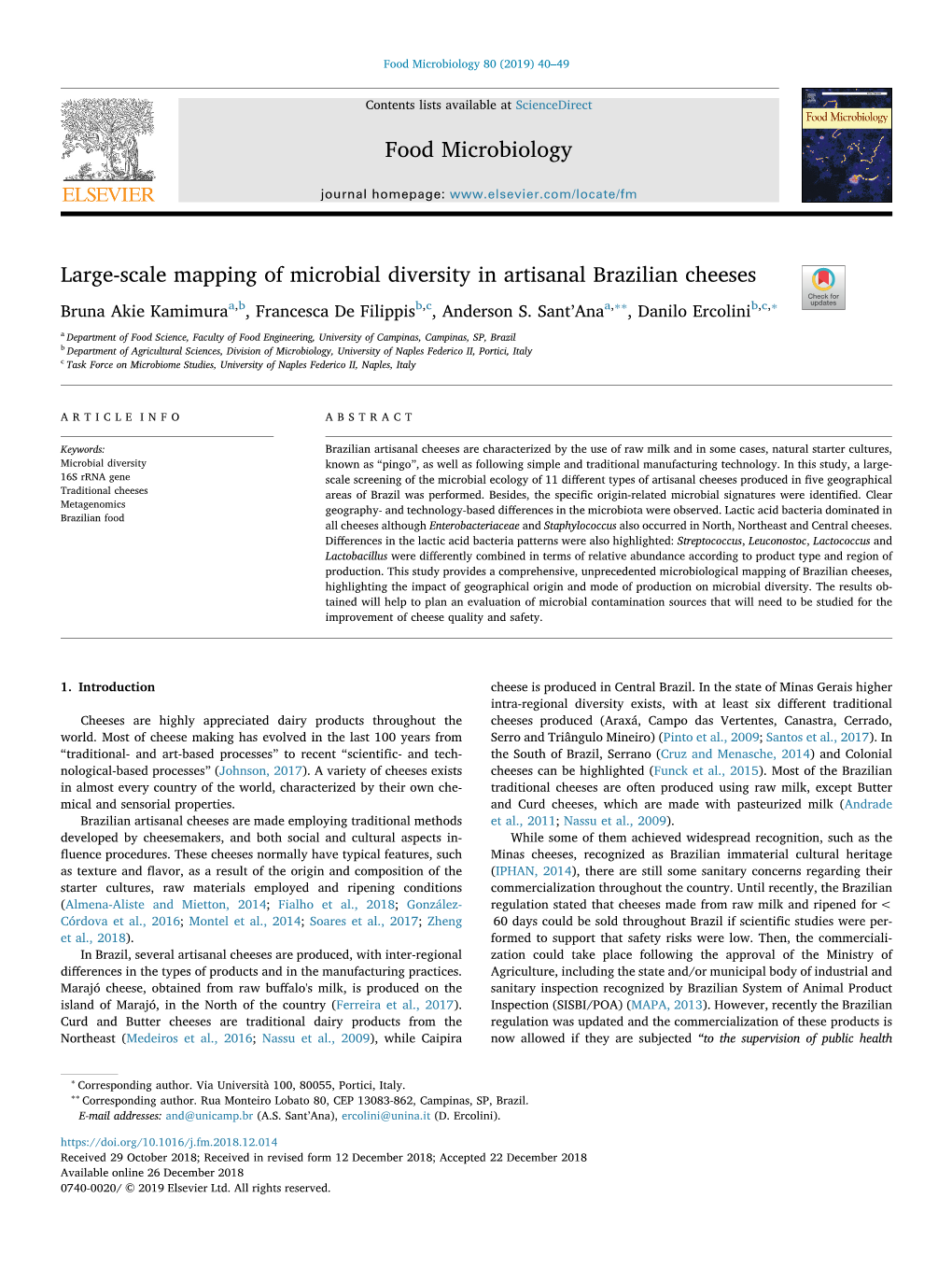 Food Microbiology Large-Scale Mapping of Microbial Diversity In