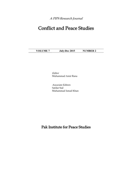 Conflict and Peace Studies