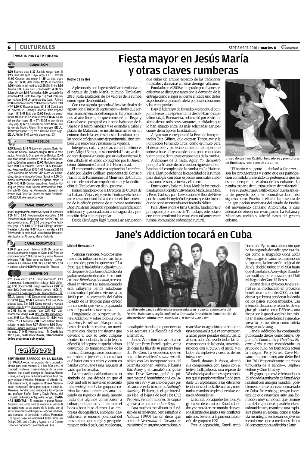 Jane's Addiction Tocará En Cuba