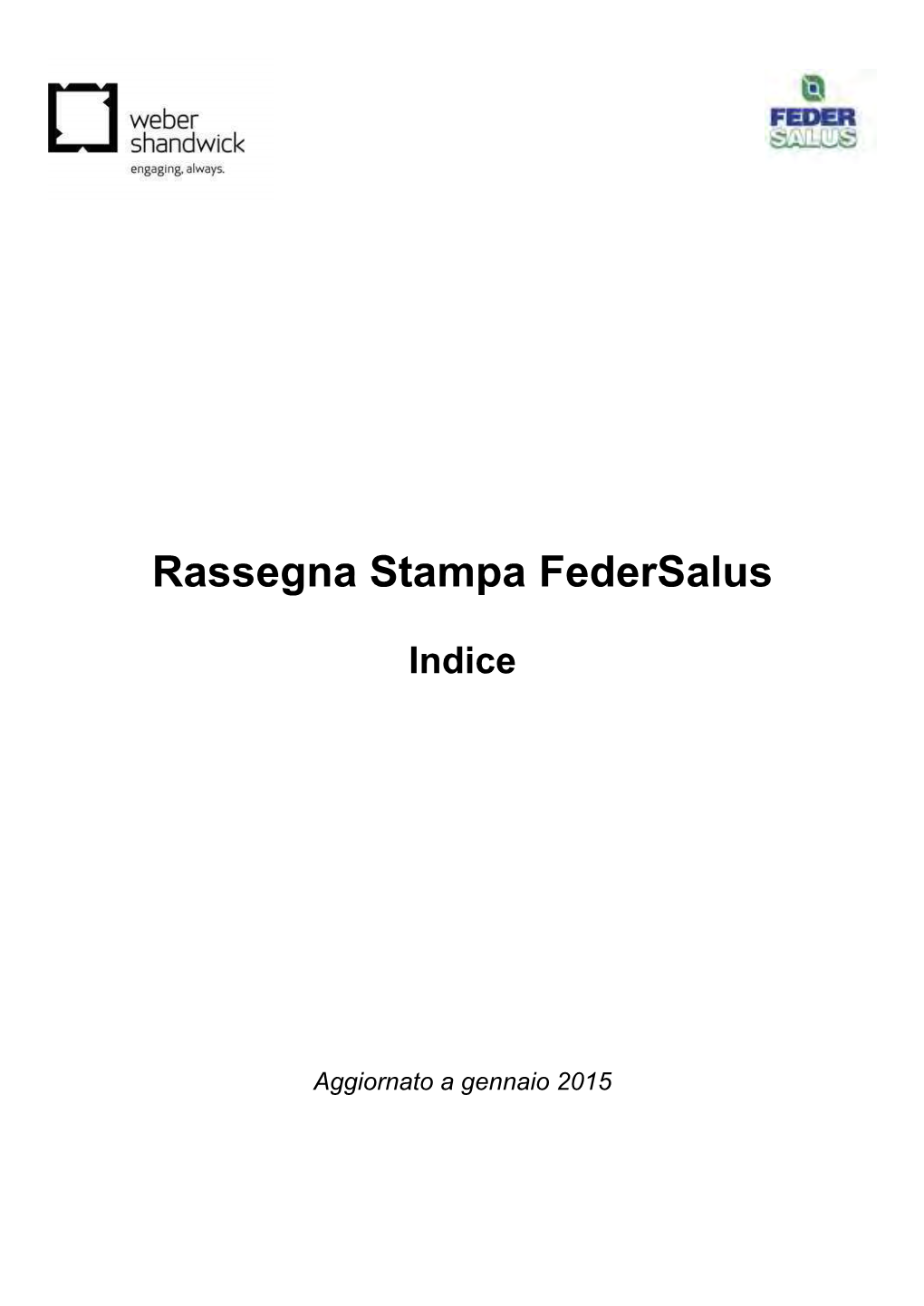 Rassegna Stampa Federsalus 2014