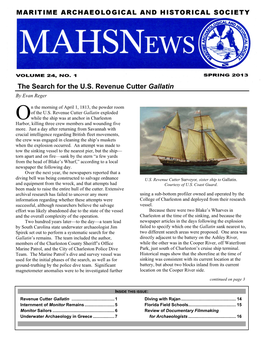 The Search for the U.S. Revenue Cutter Gallatin by Evan Reger