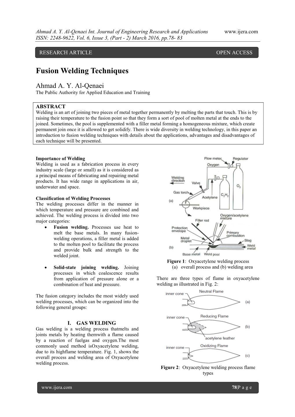 Fusion Welding Techniques