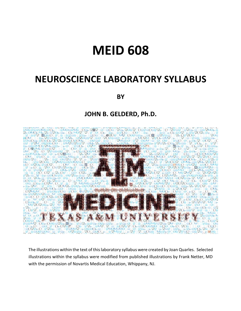 MEID 936 Neuroscience Laboratory Syllabus