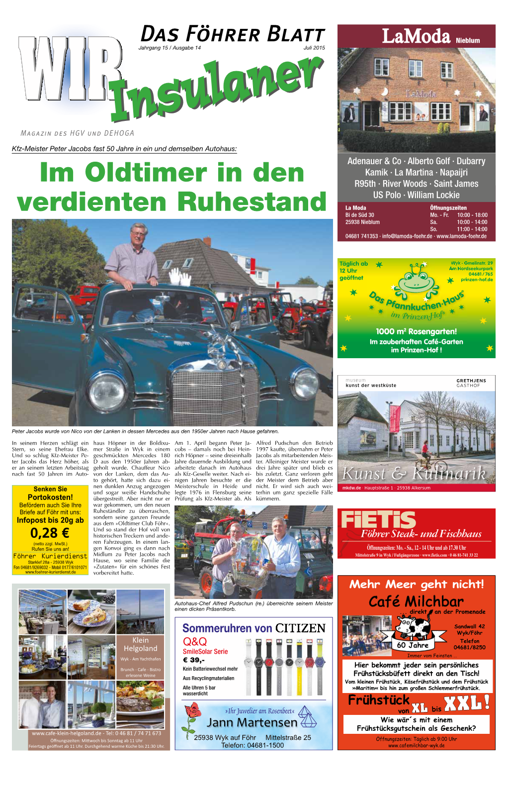 Im Oldtimer in Den Verdienten Ruhestand