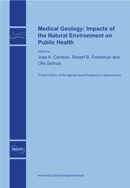 Medical Geology: Impacts of the Natural Environment on Public Health