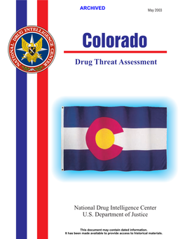 Colorado Drug Threat Assessment