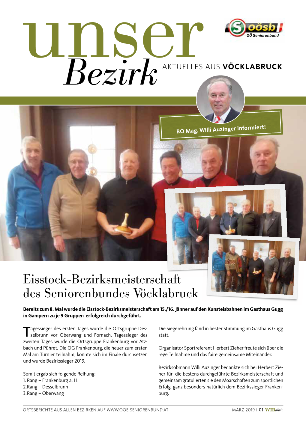 Eisstock-Bezirksmeisterschaft Des Seniorenbundes Vöcklabruck