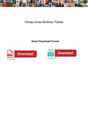 Cheap Jonas Brothers Tickets