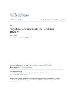 Augustine's Contribution to the Republican Tradition