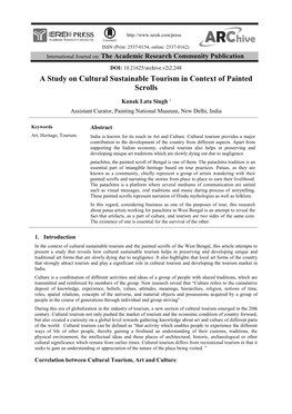 A Study on Cultural Sustainable Tourism in Context of Painted Scrolls