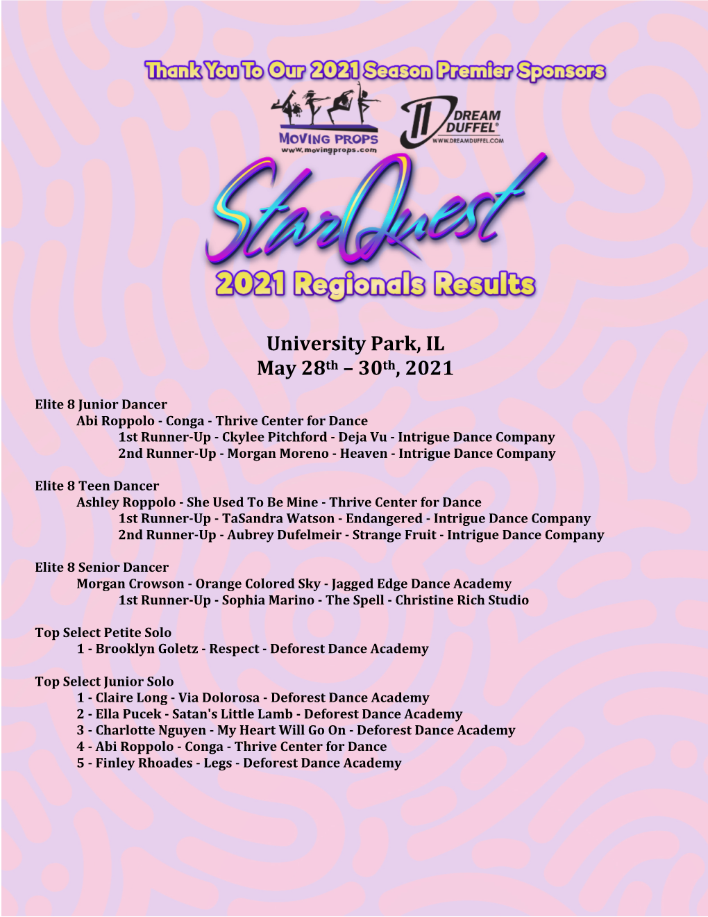 University Park, IL May 28Th – 30Th, 2021