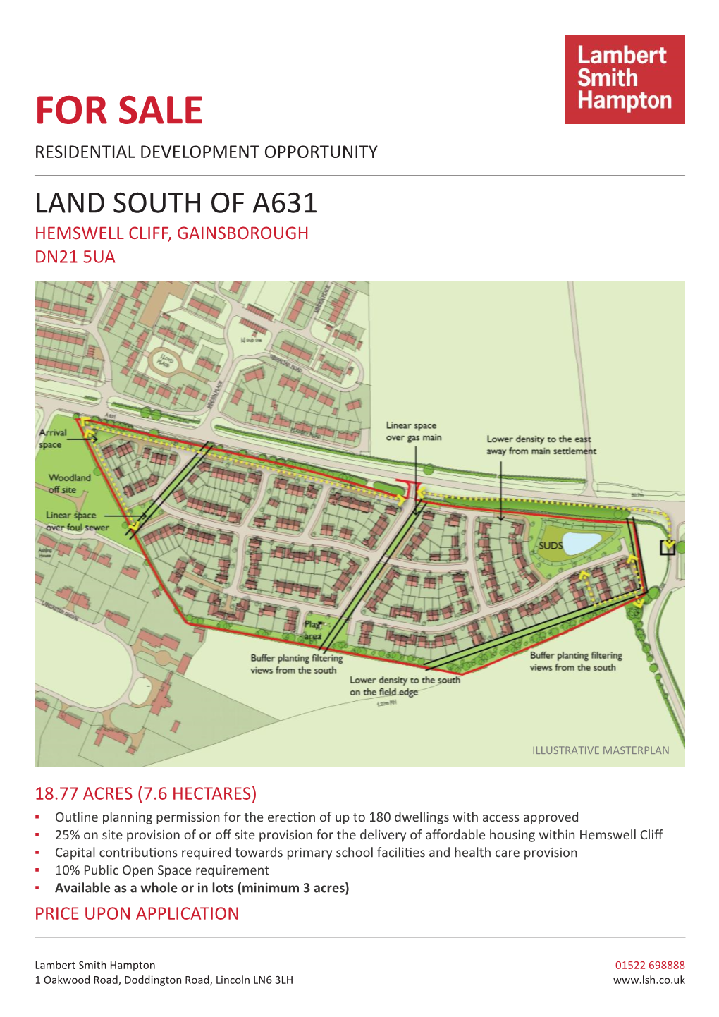 For Sale Residential Development Opportunity Land South of A631 Hemswell Cliff, Gainsborough Dn21 5Ua