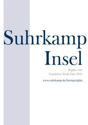 Rights List Frankfurt Book Fair 2019