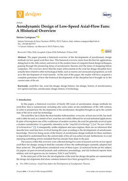 Aerodynamic Design of Low-Speed Axial-Flow Fans: a Historical Overview