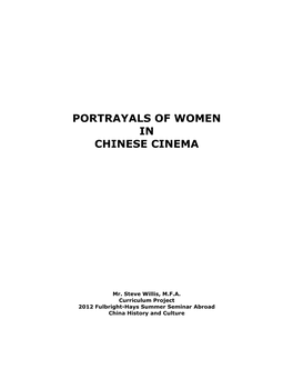 Portrayals of Women in Chinese Cinema