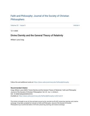 Divine Eternity and the General Theory of Relativity