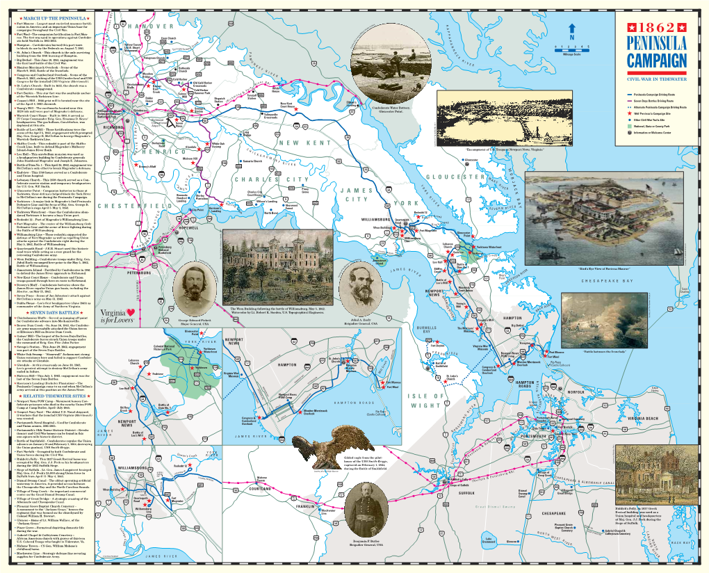 Peninsula Campaign Driving Route of the Warwick-Yorktown Line