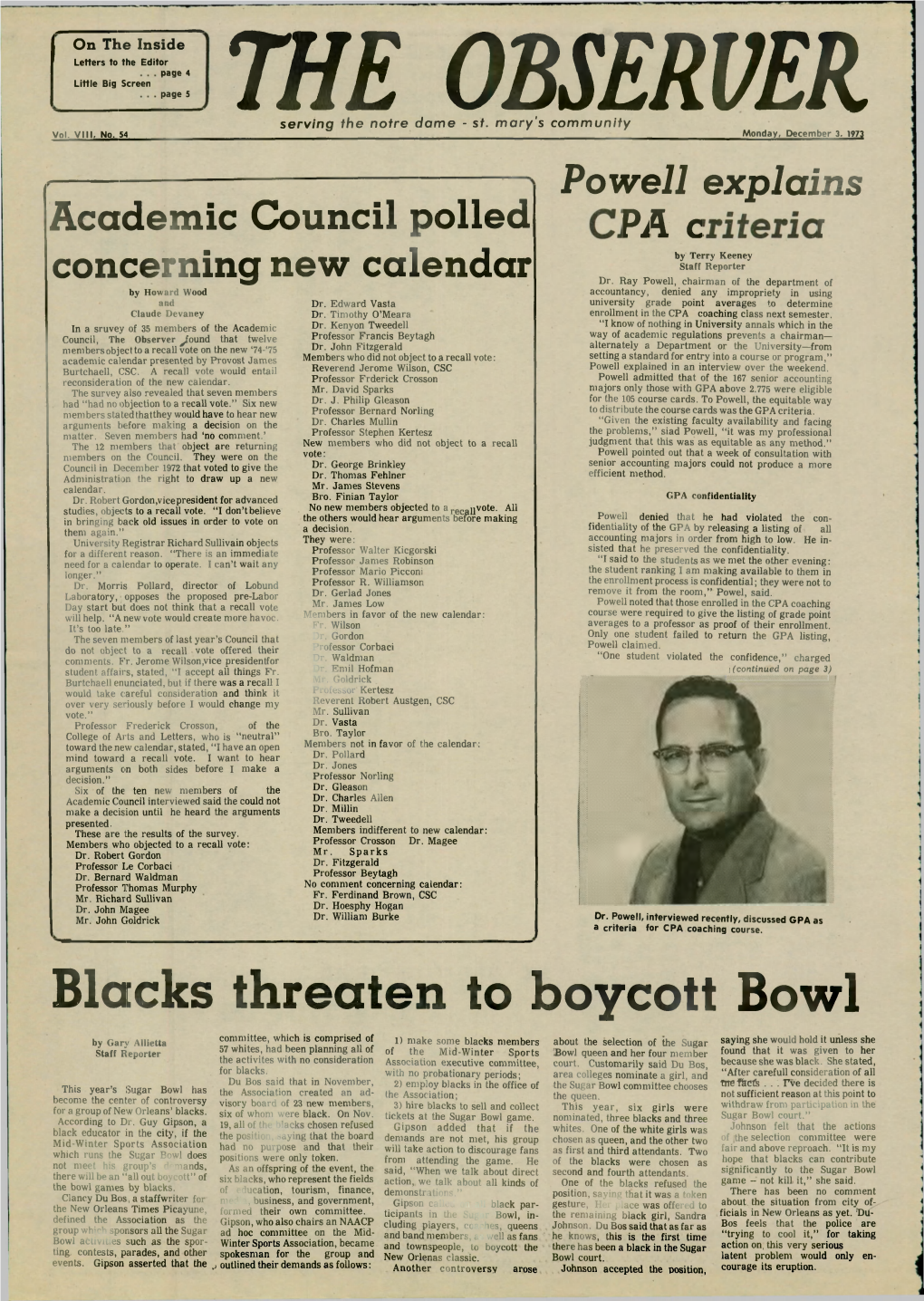 Blacks Threaten to Boycott Bowl