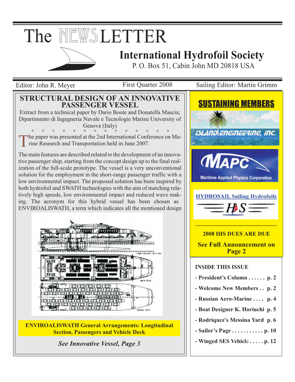 IHS Newsletter 2008