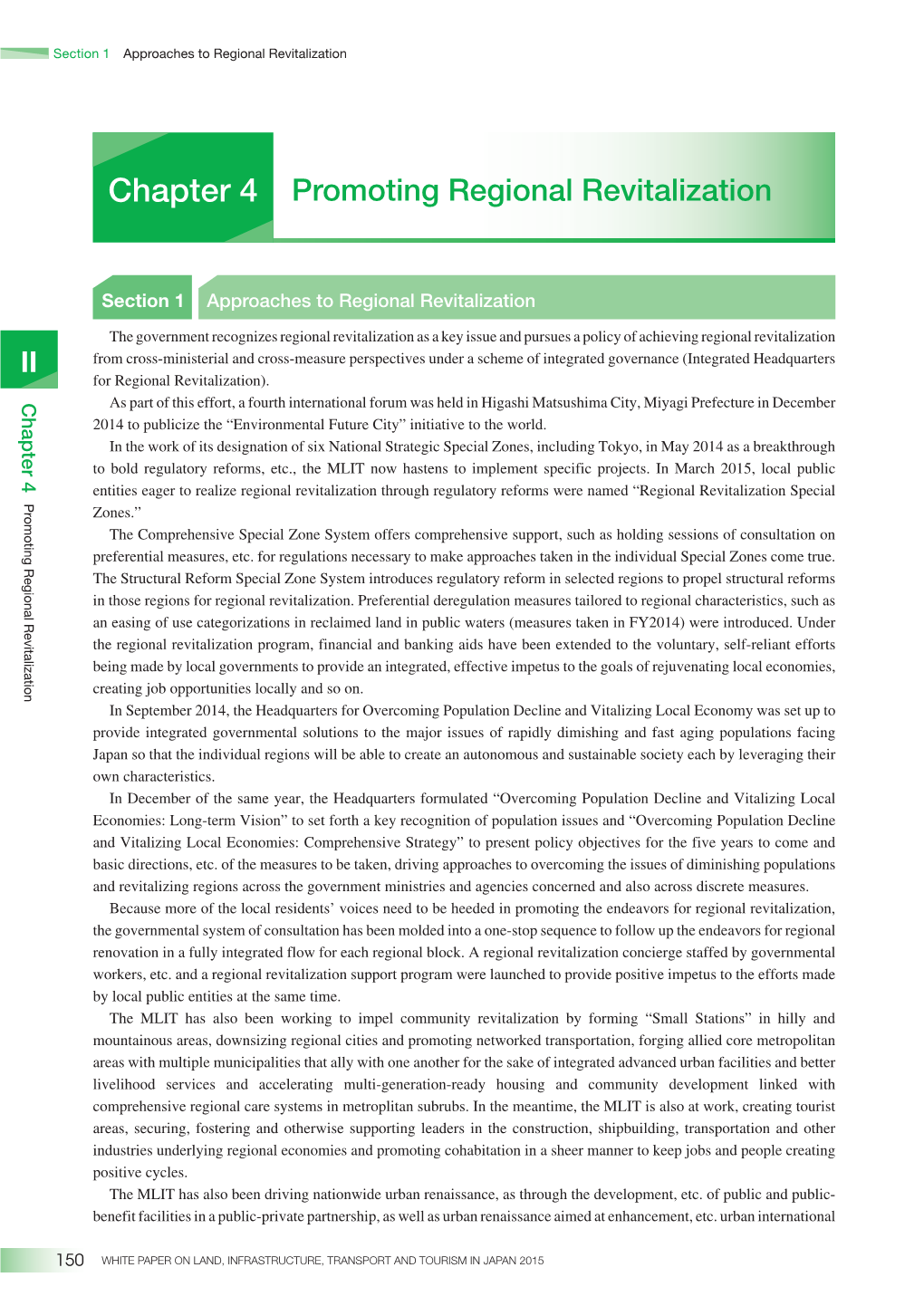 Chapter 4 Promoting Regional Revitalization