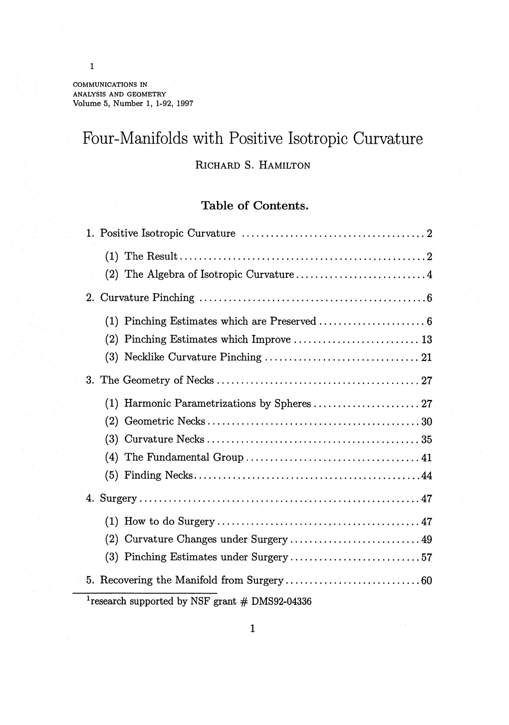 Four-Manifolds with Positive Isotropic Curvature