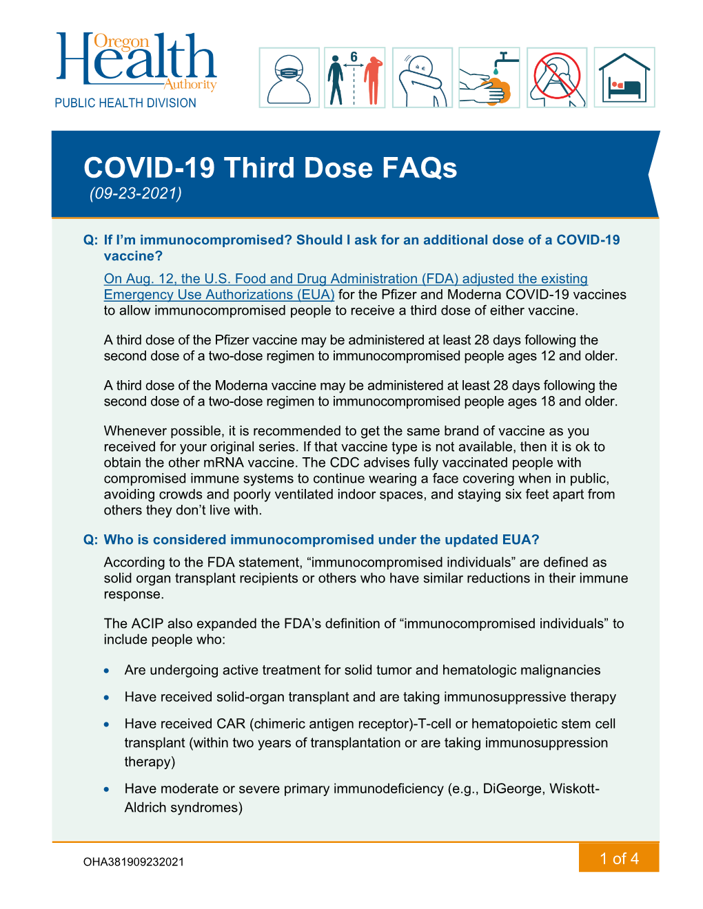 COVID-19 Additional Doses Faqs
