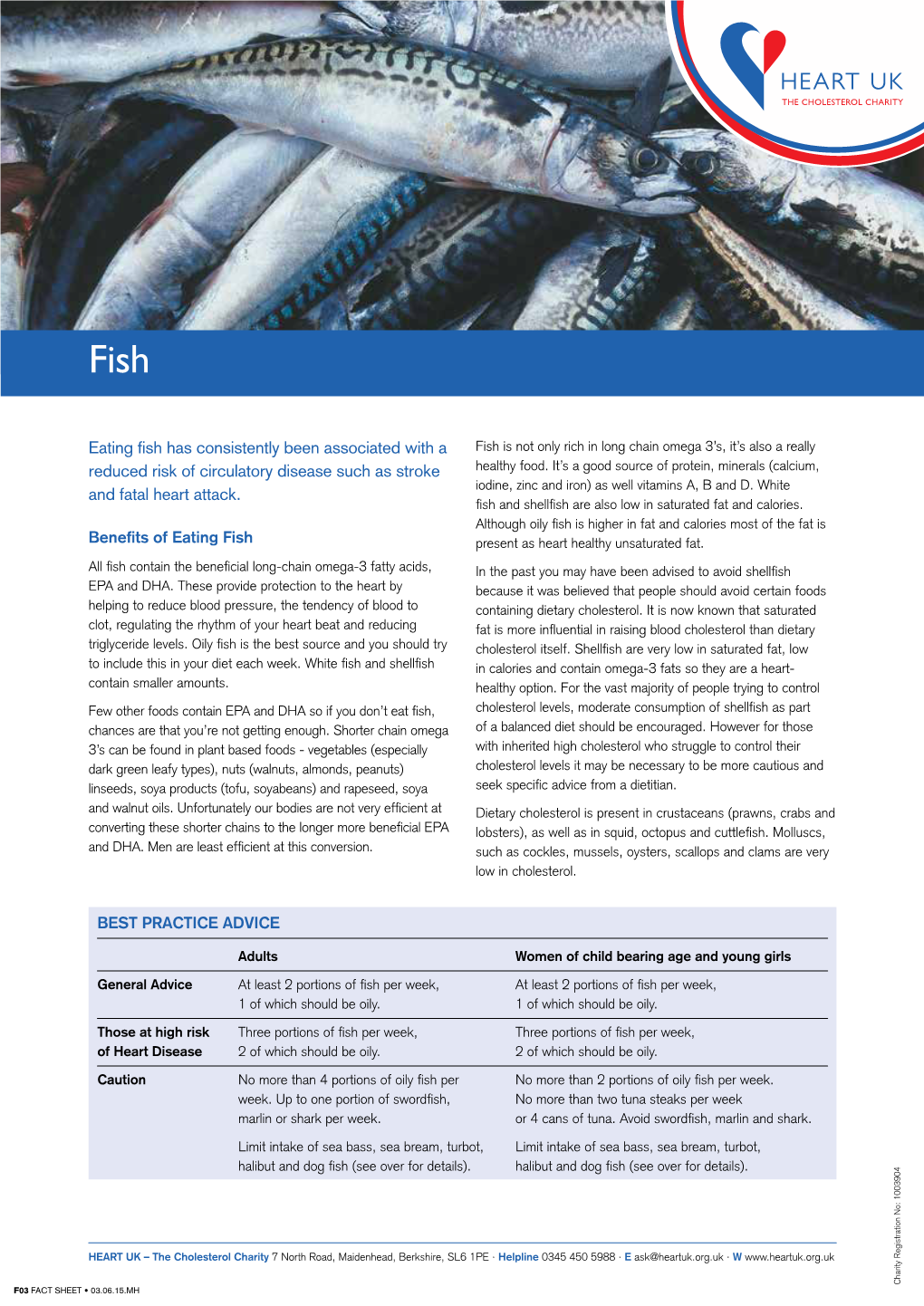 Read More About the Benefits of Oily Fish in Our Factsheet