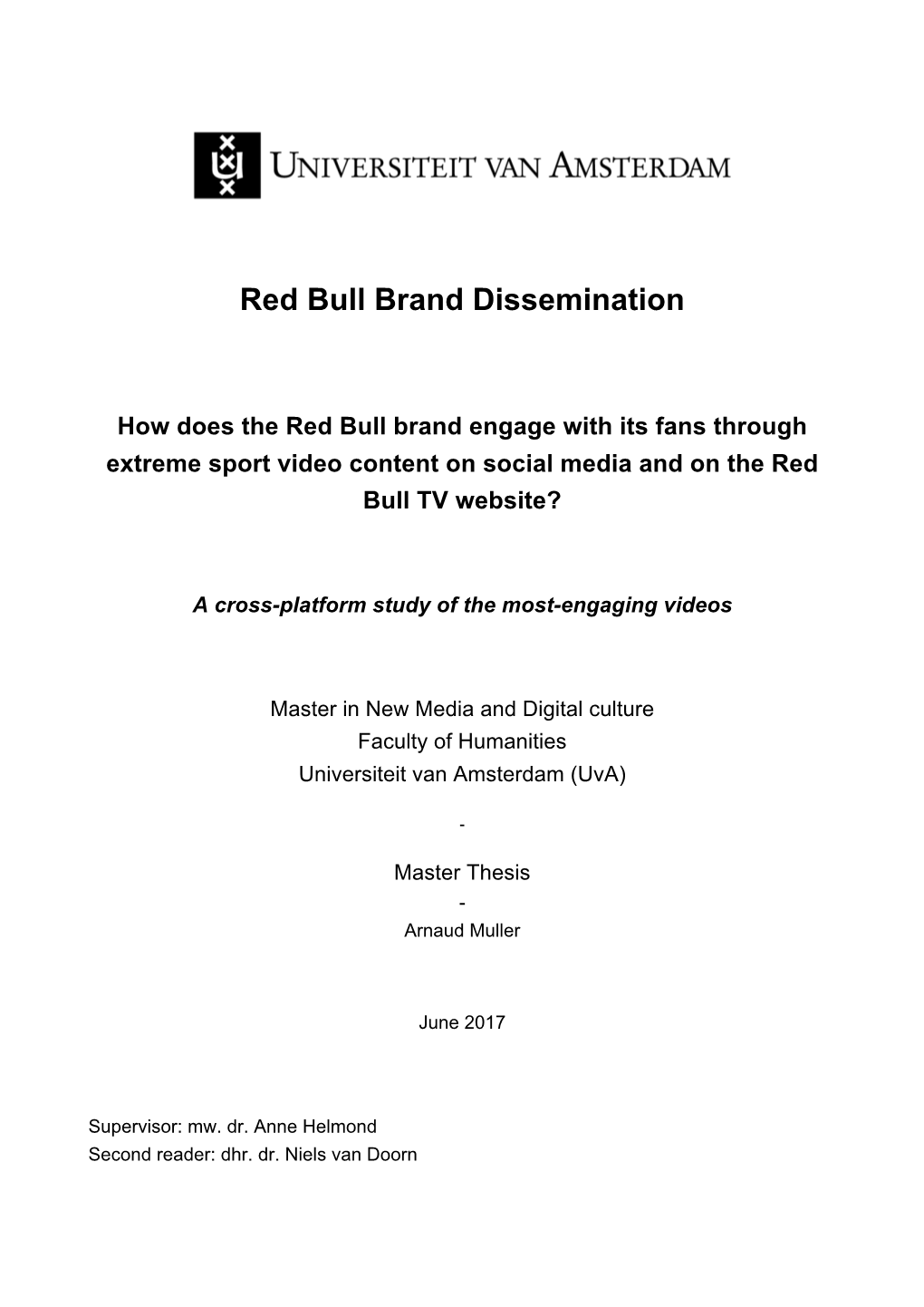 Red Bull Brand Dissemination