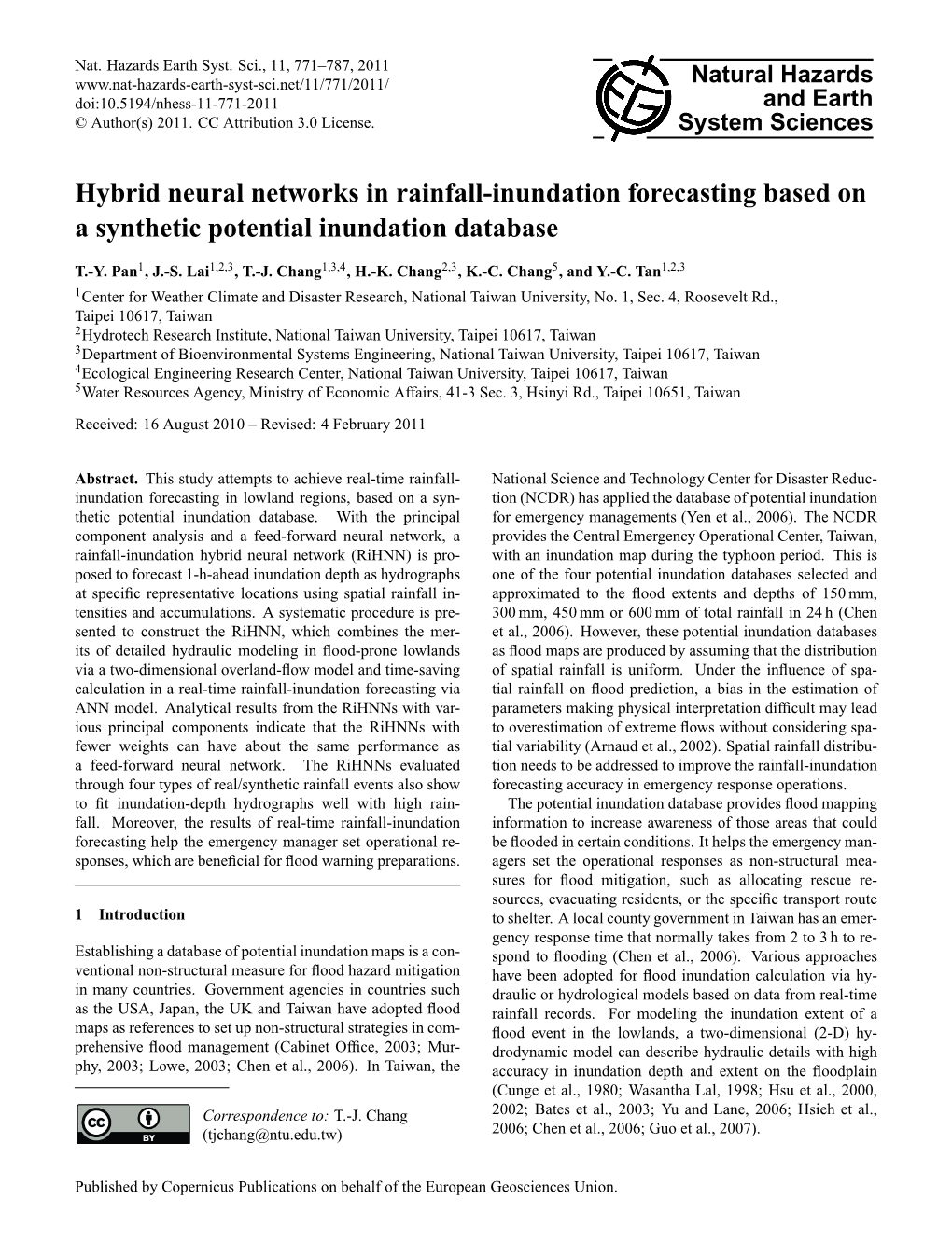 Article Swarm Optimization Algo- Rithm in River Stage Forecasting, J