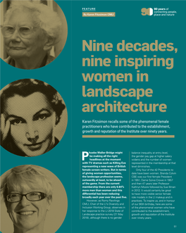 Nine Decades, Nine Inspiring Women in Landscape Architecture