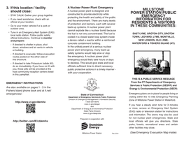 Millstone Power Station Public Emergency Information for Residents