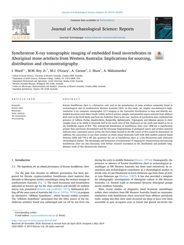 Synchrotron X-Ray Tomographic Imaging of Embedded Fossil