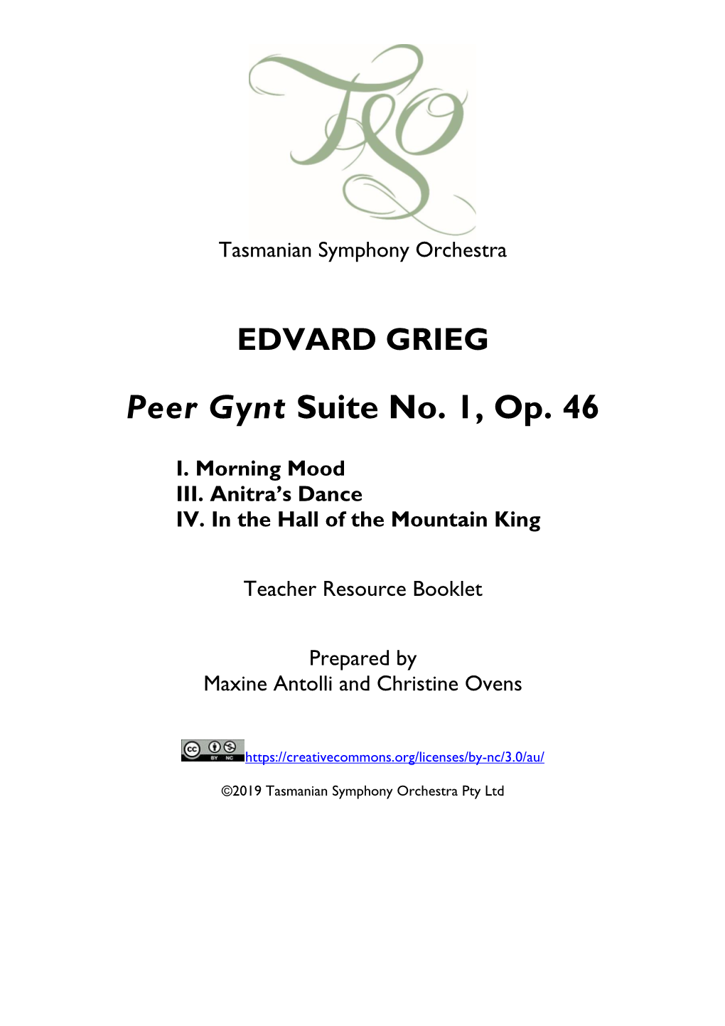 PDF Peer Gynt Suite No. 1, Op. 46