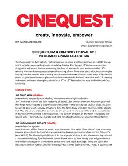 Cinequest Film & Creativity Festival 2019 Vietnamese Cinema Celebration