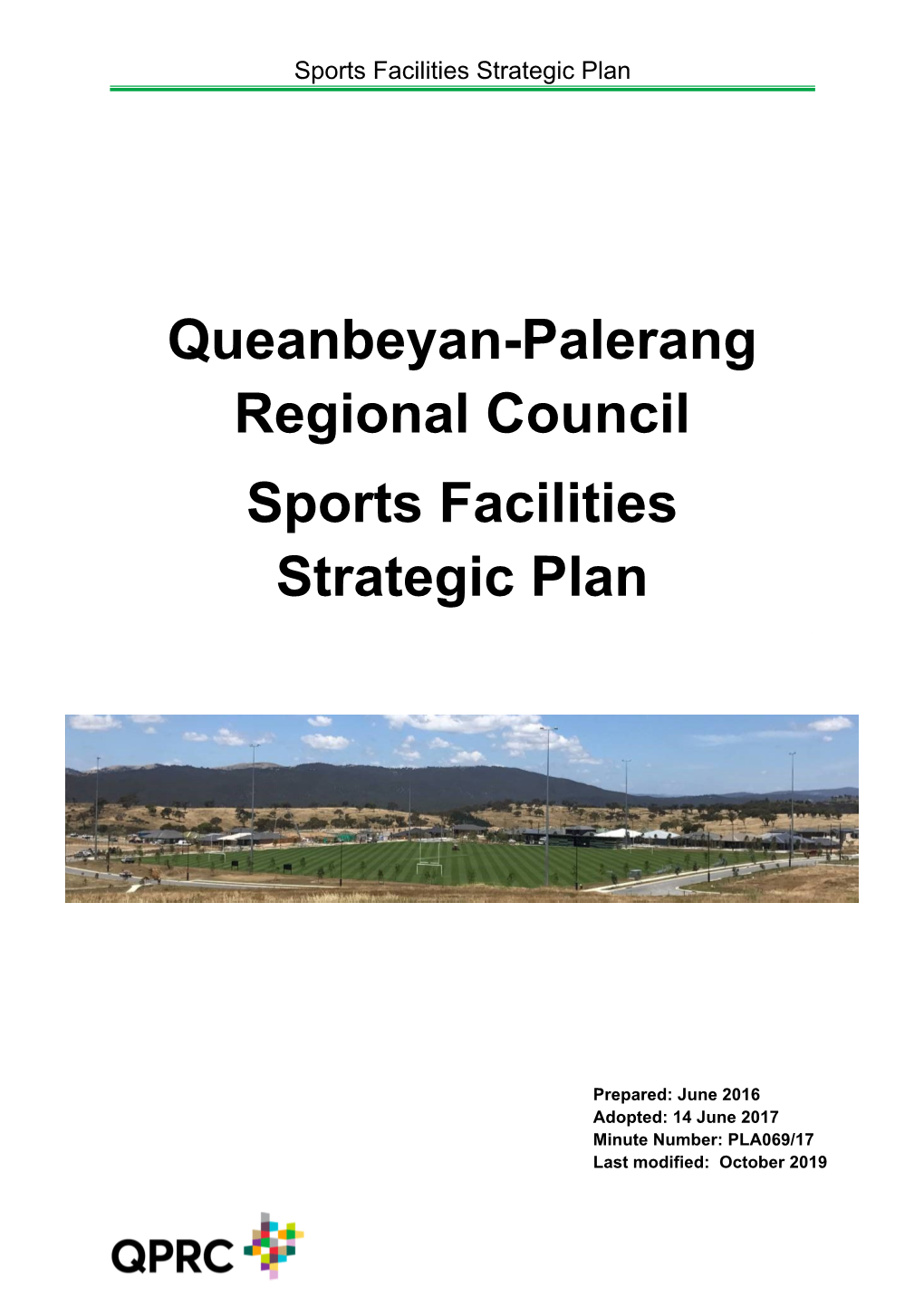 Queanbeyan-Palerang Regional Council Sports Facilities Strategic