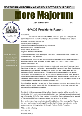 NVACG Presidents Report