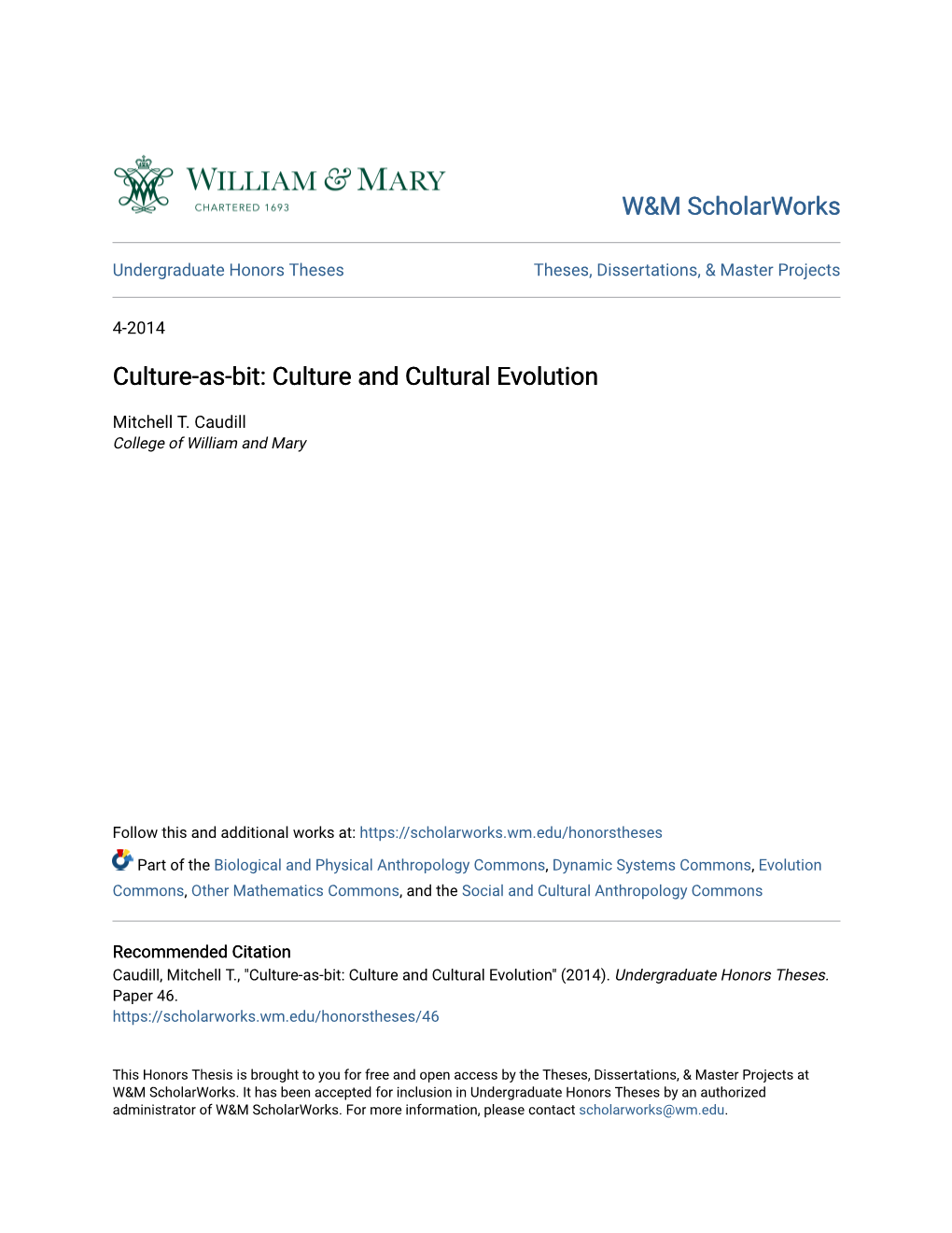 Culture and Cultural Evolution