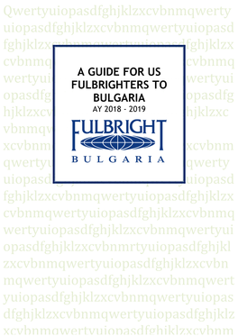 A Guide for Us Fulbrighters to Bulgaria
