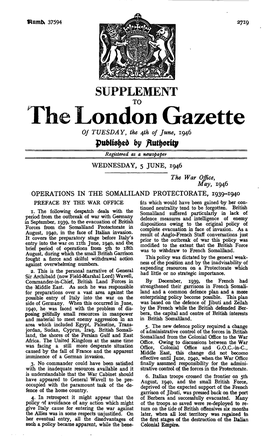 London Gazette of TUESDAY, the Tfh of June, 1946