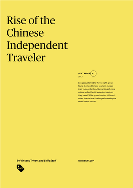 Rise of the Chinese Independent Traveler