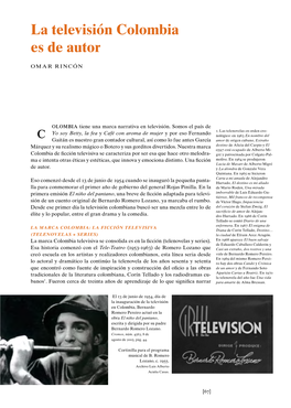 La Televisión Colombia Es De Autor